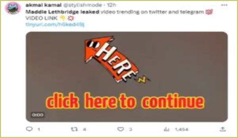 Maddie Lethbridge Leaked Video Viral On Twitter